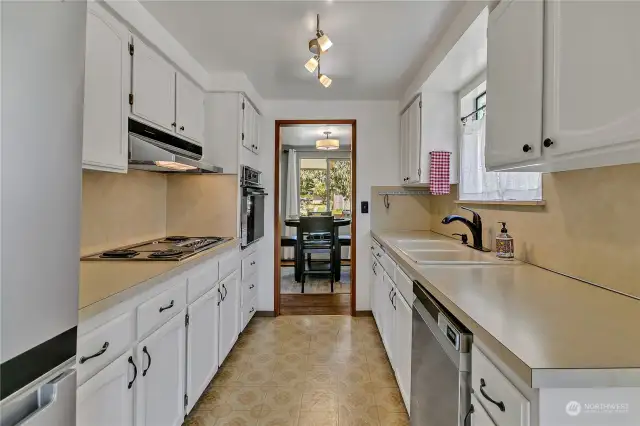 Plenty or counter space with updated refrigerator & dishwasher.