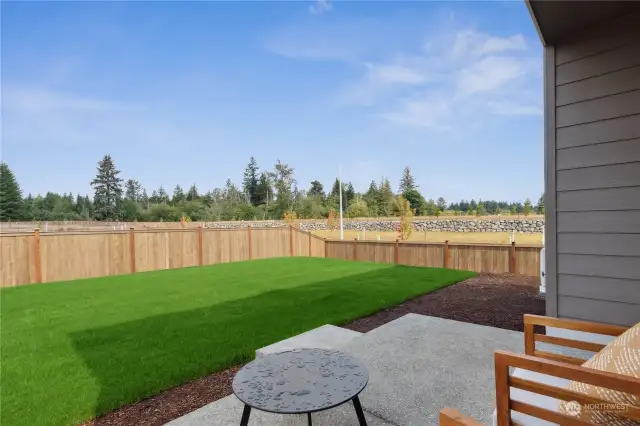 Lovely fenced corner homesite