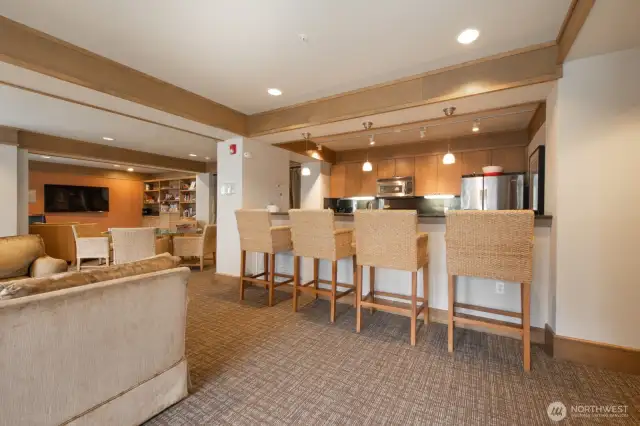Community room inlcudes kitchen. Reserve for social events!
