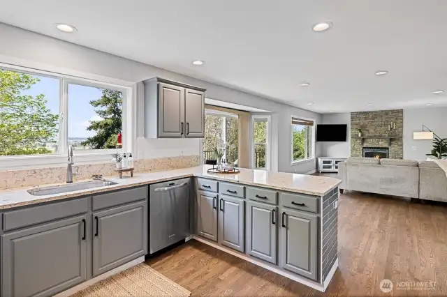 kitchen to living