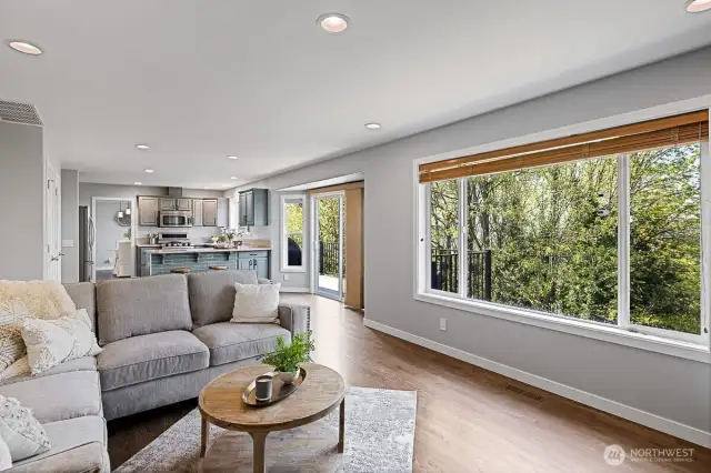 living room with gorgeous view,
