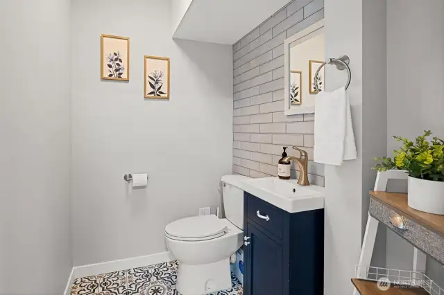 half bath in daylight basement