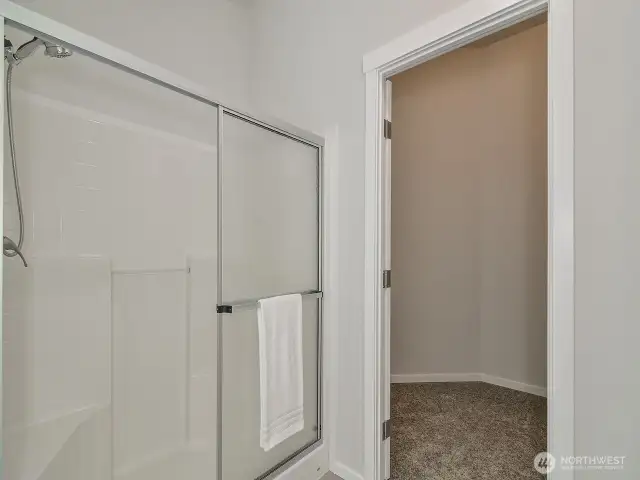 Walk-in closet off the primary bathroom.