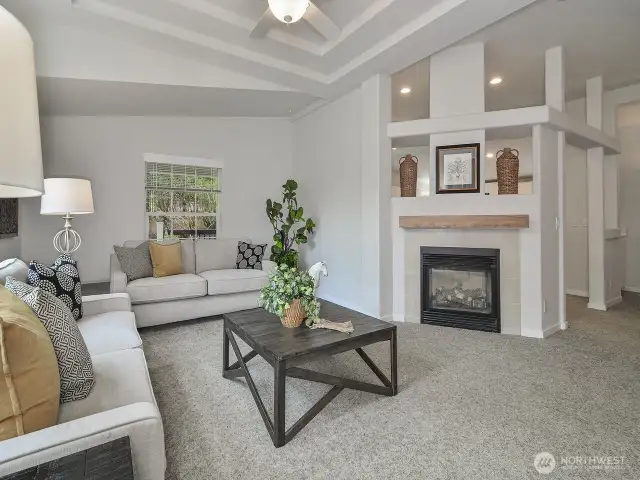 As you enter the home you will be greeted by vaulted 10-foot celings and tons of natural light.