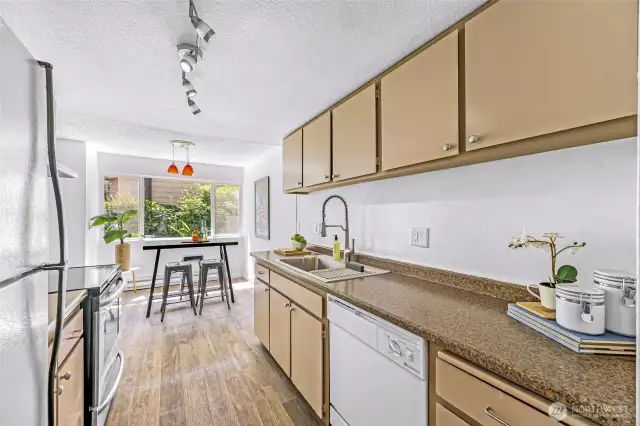 There is fresh paint and new LVP flooring throughout the condo.