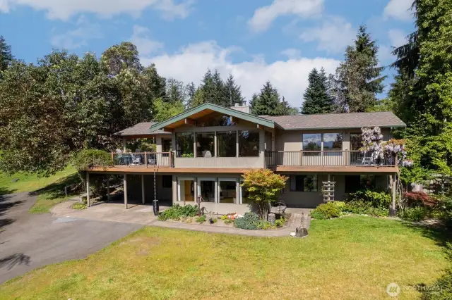 Custom built home was built specifically to have amazing views of Mount Rainier