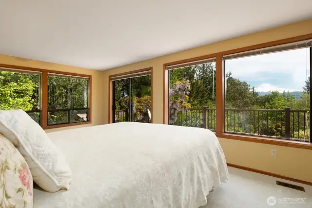 What a view to wake up right from the primary bedroom.