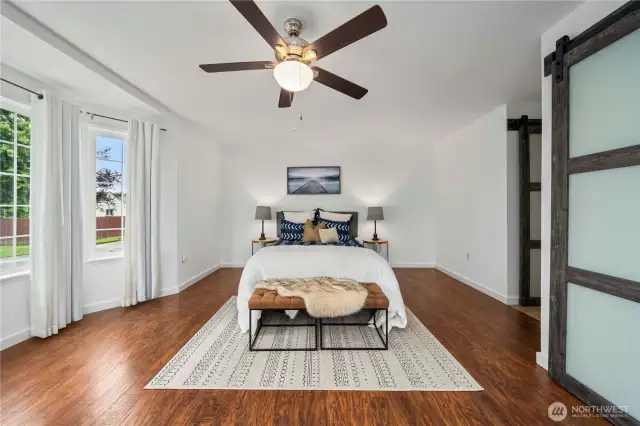 Main level Primary Suite with walk-n closet