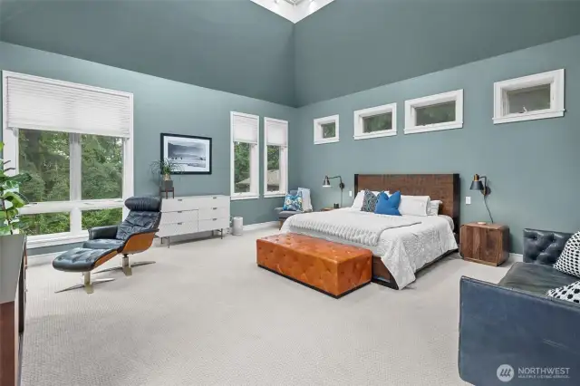 Primary bedroom with full ensuite bathroom and 2 walk in closets