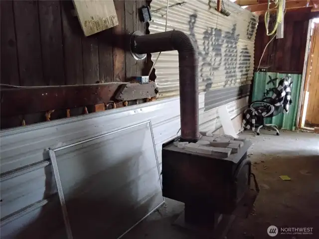 Fireplace in Garage