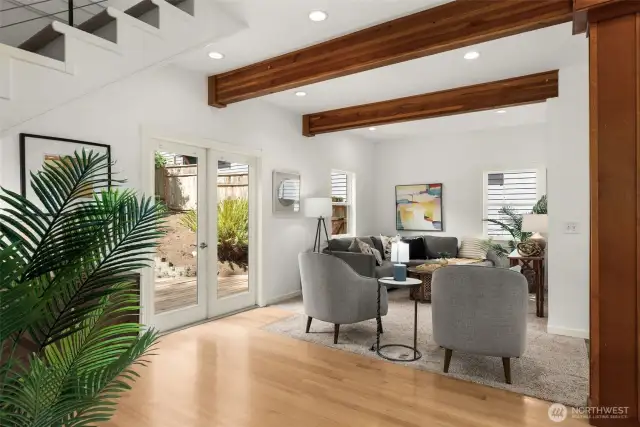 French doors provide indoor / outdoor living!