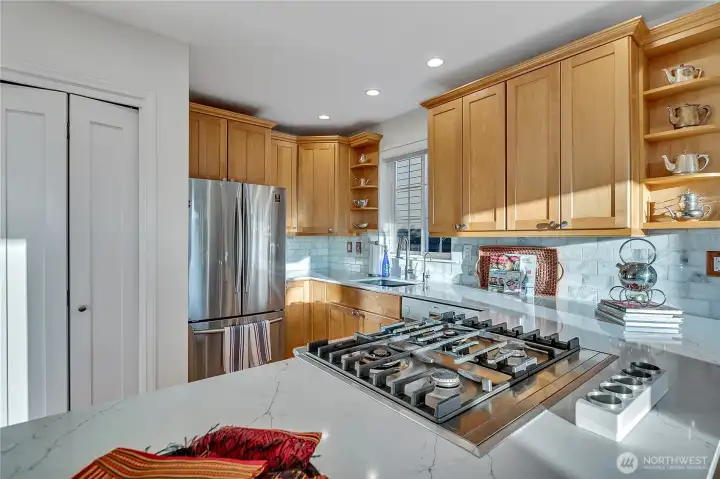 Pantry offers plenty of storage for supplies.