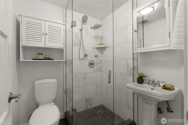 Second bathroom with heated floors