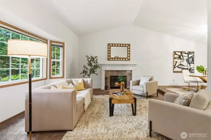 Fireplace in main floor living room