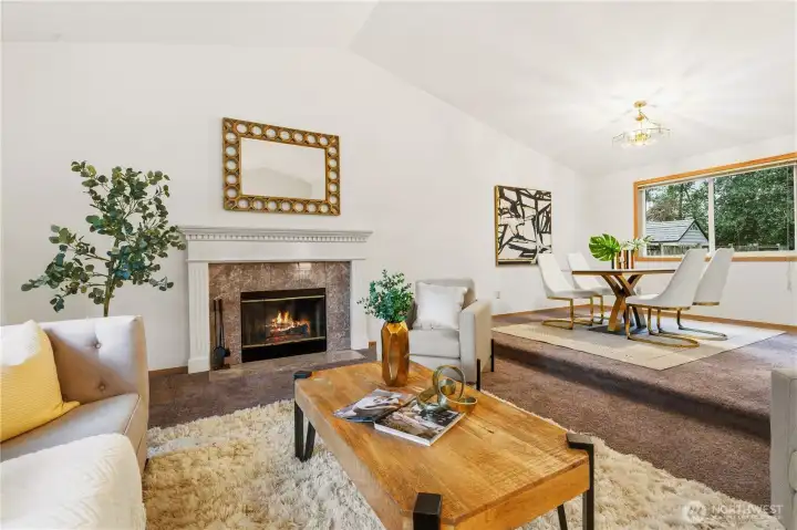 The main floor flows beautifully from the living room and formal dining room
