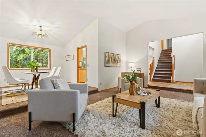 Walk in through a stunning double-height entry that sets the tone for this spacious 4 bed 2.5 bath home. Repolished entrance floors welcome you.