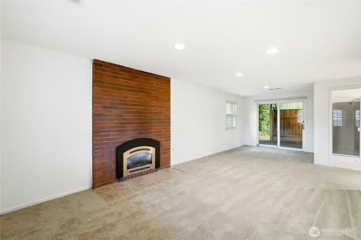 downstairs bonus with slider to backyard