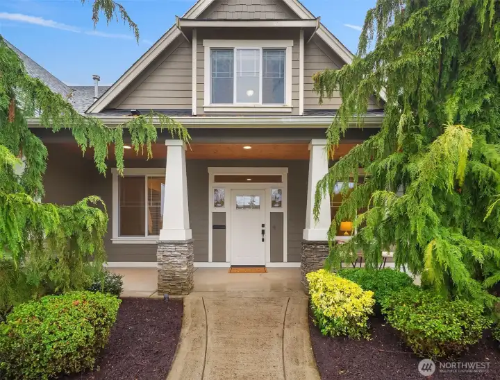 Covered front porch.