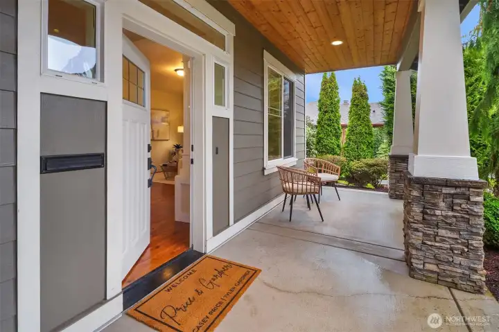 Covered front porch.