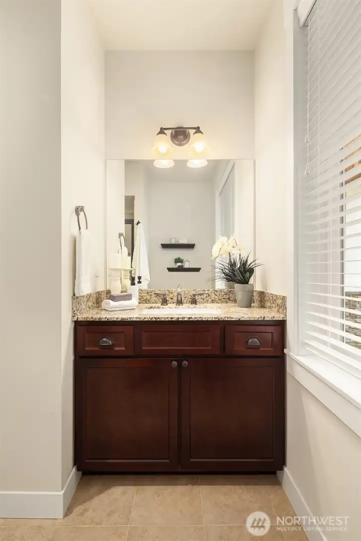 Main level guest bathroom.