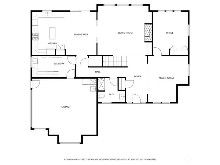 Floor plan of main floor.