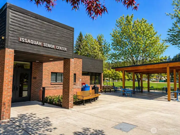 Senior Center blocks with playground and park, shops and restaurant blocks away