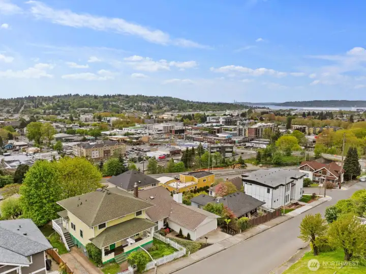 Gorgeous views northwest to the lake and Seattle skyline