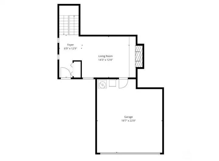 Main Floor as you enter from the street.