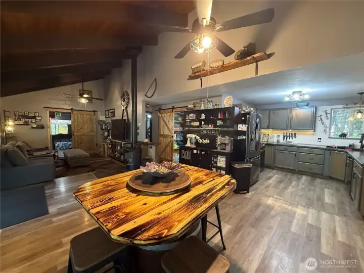 Beautifully custom-built barn doors throughout!