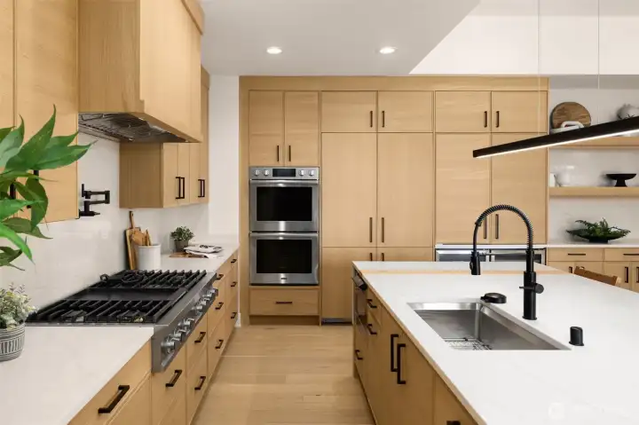 DACOR Double Ovens  36in DACOR GAS Range  DACOR Dishwasher  DACOR 48in Refridgerator  Sharp Microwave  Wine Fridge  Beverage Fridge
