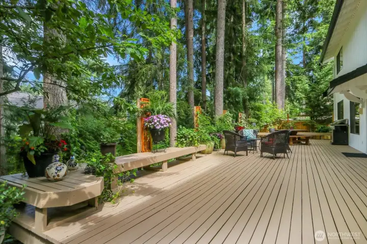 View of deck without the trellis.