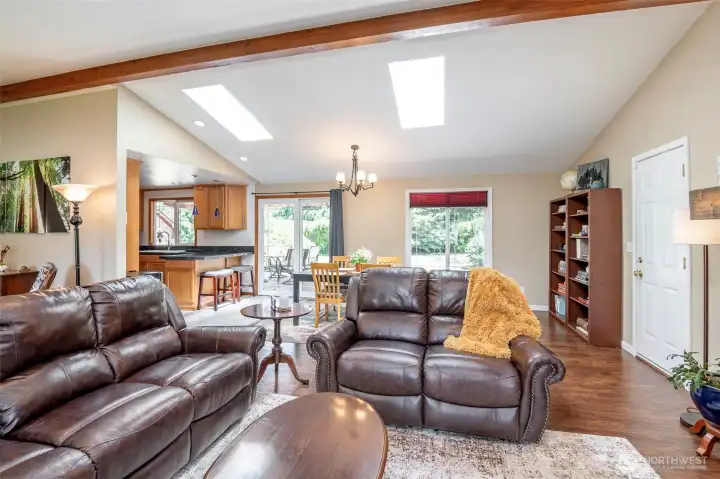 Skylights and functional floorplan.