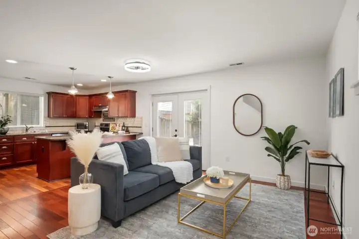 Open concept layout