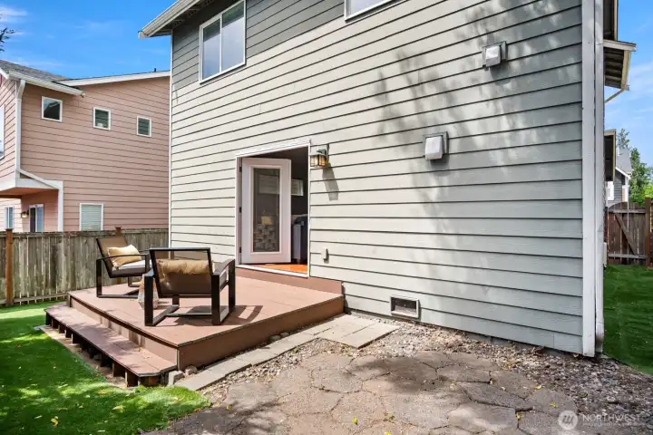 adjacent patio