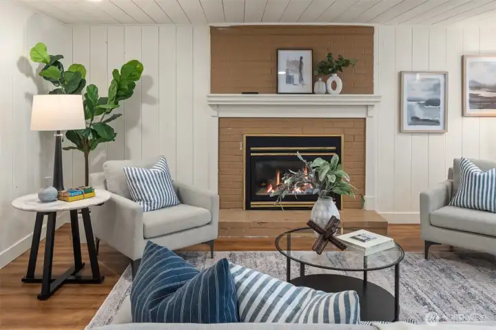 Gather around the lower-level fireplace on cool Northwest evenings, where a good book, movie night, or friendly game creates the perfect setting to unwind.