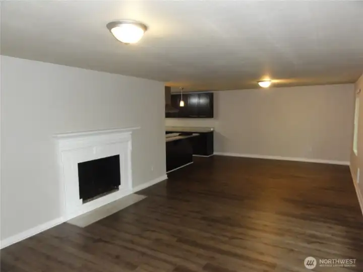 Entry with living room and eating areas. Entry with living room and eating areas.
