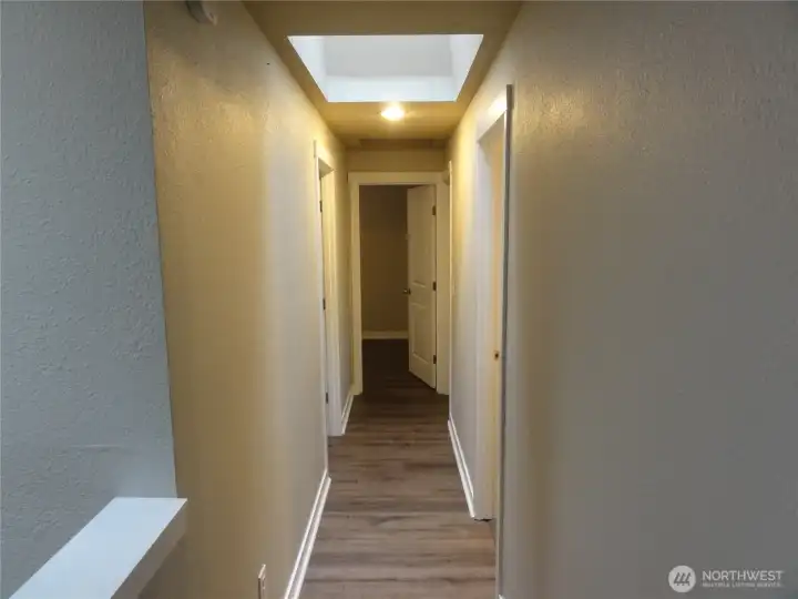 Hallway to bedrooms and baths Hallway to bedrooms and baths