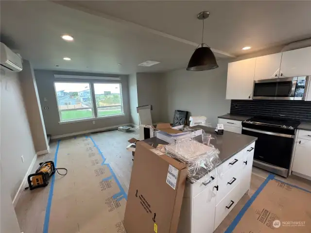 Kitchen + living area