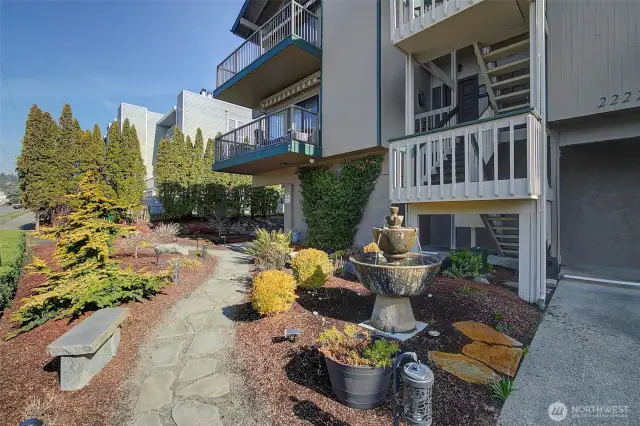 Garden sapce at the Grand Ave Condo