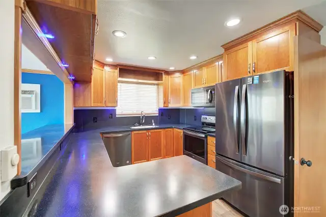 Lots of counter space and updated appliances