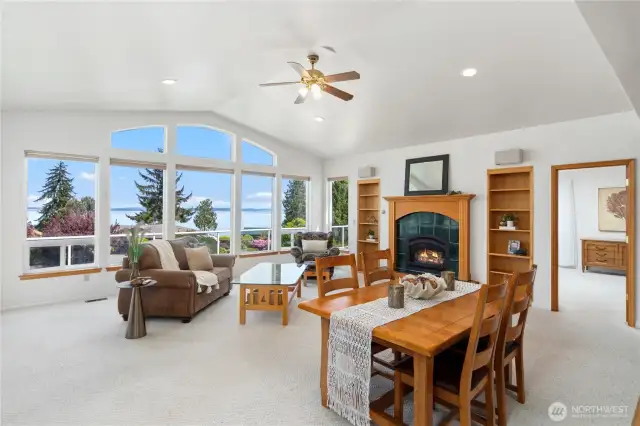 Open concept living! Shown in the right of photo is the Primary En-Suite.