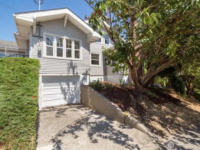 Street-facing garage offers seamless entry to the main home