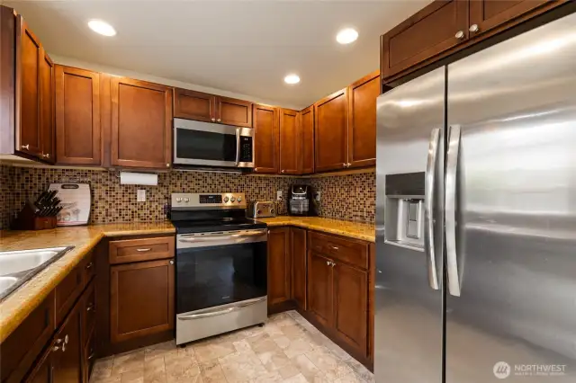 Gourmet Kitchen with new flooring