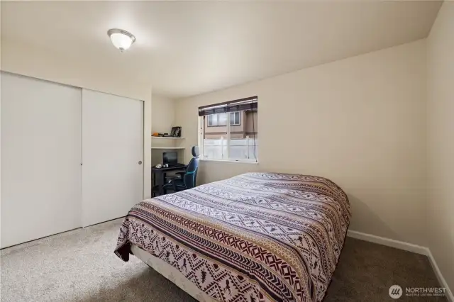 Bedroom #2 with new carpet