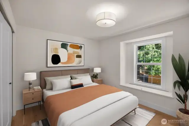 2nd bdrm is spacious enough for any age (virtually staged)