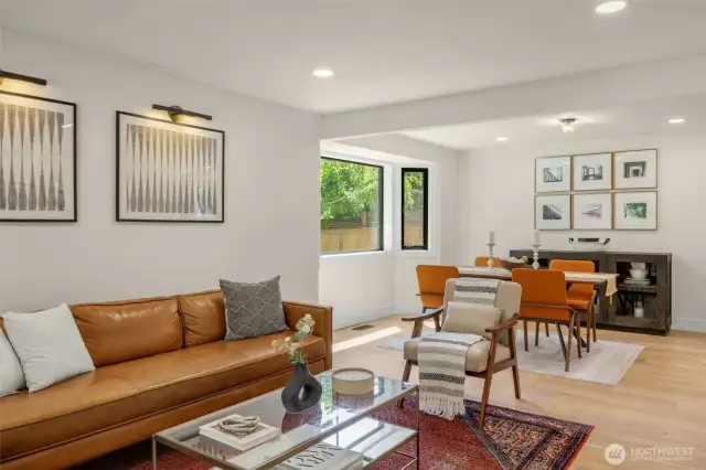 Formal living and dining rooms flow seamlessly together