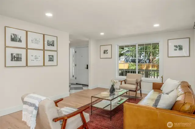 Updated recessed can lighting throughout the home