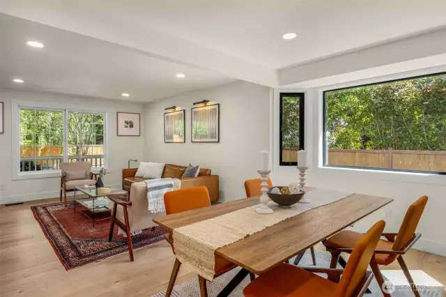 Natural light flows through all areas of the home.
