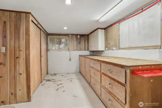 Shop space on lower level.
