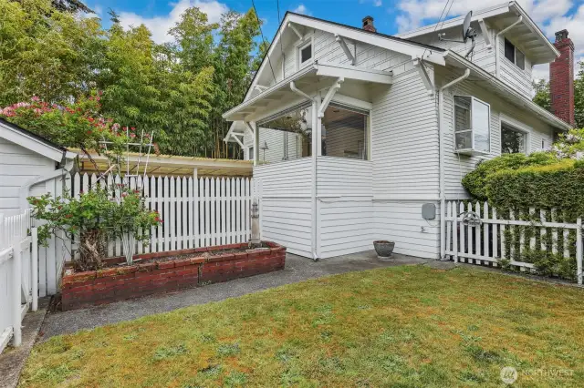 Fenced rear yard.